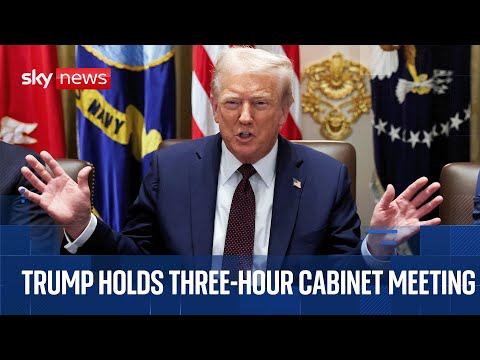 Donald Trump holds cabinet meeting at the White House