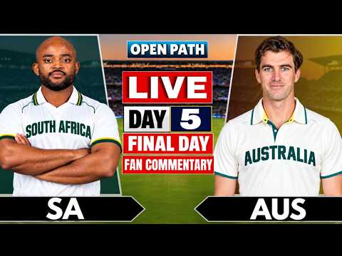 🔴 South Africa vs Australia | 1st Test Match | Day 5  Live Score Analysis &amp; Fan Commentary SESSION 1