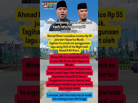 Ini Alasan Ahmad Dhani Bayar Royalti Rp 55 Juta#ahmaddhani #dewa19 #royaltimusik