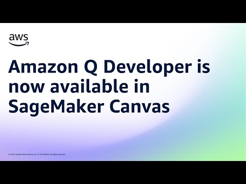 Amazon Q Developer is now available in SageMaker Canvas - Demo