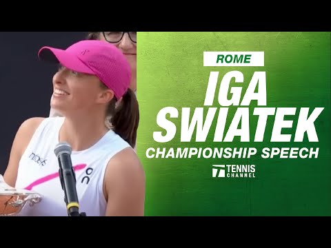 Iga Swiatek's 2024 Rome Championship Speech | 2024 Rome Final