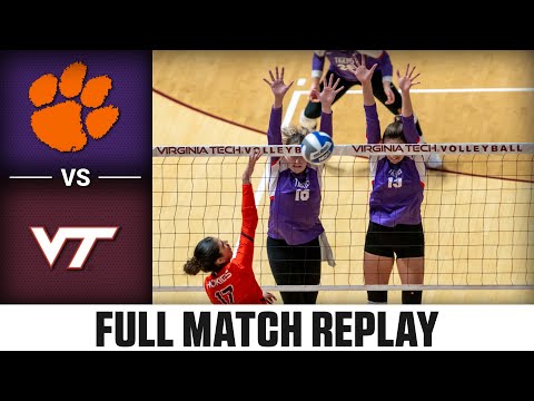Clemson vs. Virginia Tech Full Match Replay | 2023 ACC Volleyball