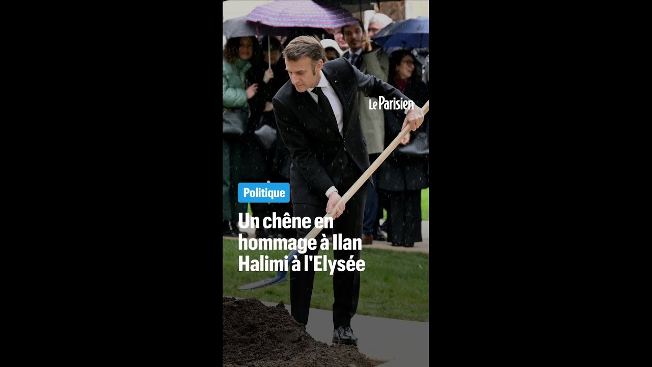 Emmanuel Macron plante un chêne à l'Elysée en hommage à Ilan Halimi