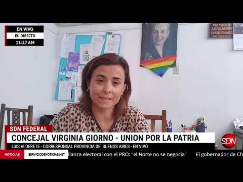 Concejal Virginia Giorno – UNION POR LA PATRIA- Ruidos molestos -Presupuesto – firmas del HCD