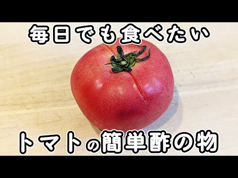超簡単【トマトの酢の物】切って和えるだけ！さっぱり美味しくて箸が止まりません！暑い夏にぴったりな簡単副菜レシピ