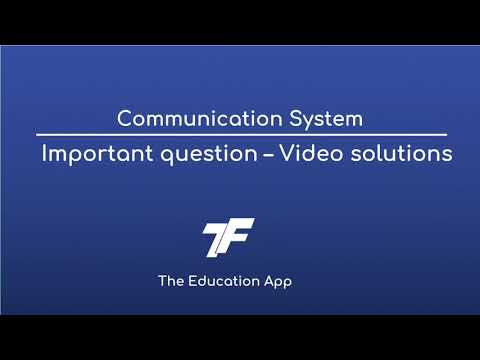 Communication System – Important question