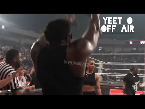 Unseen footage of Royce Keys Carmelo Hayes 946 YEETing at The Usos Solo Sikoa off air after WWE RAW