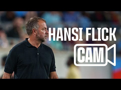 👀🎥 UP CLOSE | HANSI FLICK from the TOUCHLINE vs MANCHESTER CITY 🔵🔴