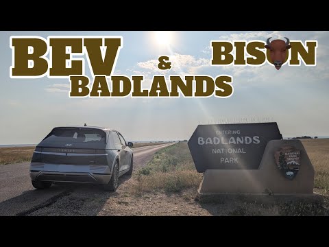 IONIQ 5 Cross-Country US EV Trip #2: Boondocking with Bison