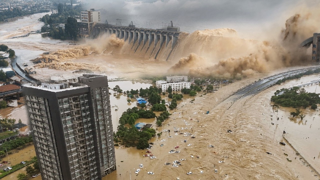 5 minutes ago! Historic floods hit China, thousands flee rising waters!