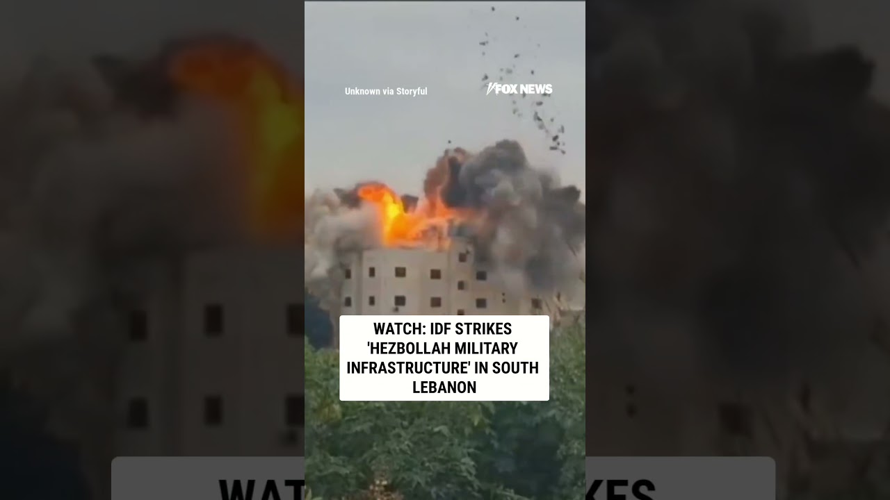 WATCH: Israel STRIKES 'Hezbollah terrorist military infrastructure' in Lebanon #shorts #us #iran