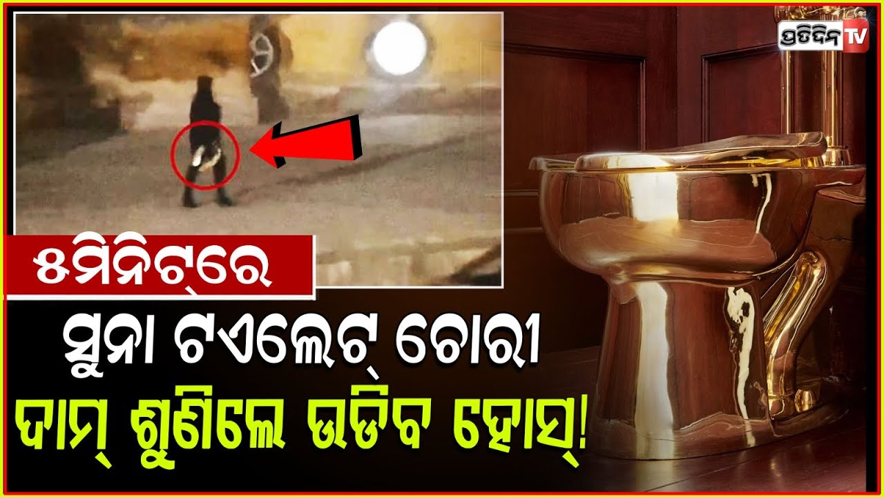 ୫ ମିନିଟ୍ ରେ ୪୨ କୋଟିର ସୁନା ପାଇଖାନା ଚୋରୀ ! Thieves stole gold toilet worth ₹42 5 crore in 5 minute.