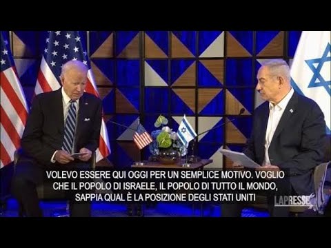 Israele, Biden a Netanyahu: «Qui per dimostrare da che parte stiamo»