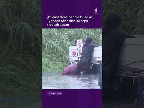 Typhoon kills three people in Japan