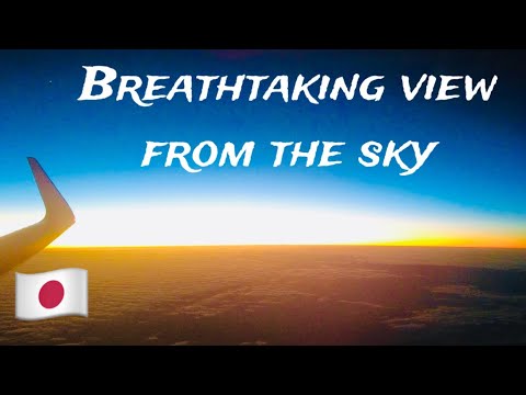 [4K]  MOST BREATHTAKING SUNSET VIEW AND A BLANKET OF CLOUDS || Manila to Osaka flight #traveljapan
