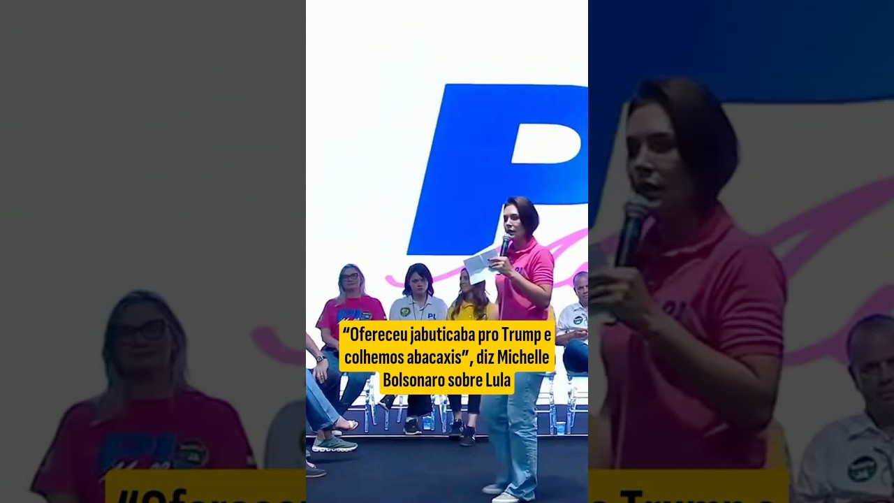Ofereceu jabuticaba pro Trump e colhemos abacaxis diz Michelle Bolsonaro sobre Lula