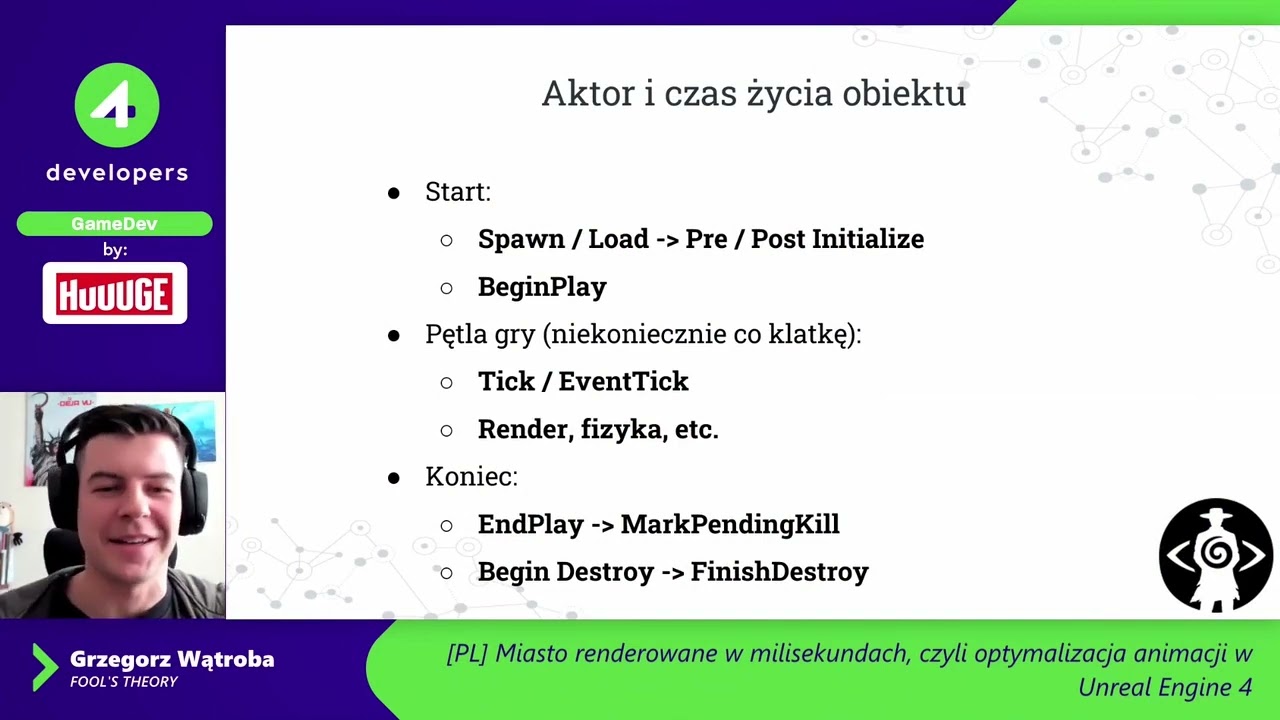 4Developers 2022: Grzegorz Wątroba - optymalizacja animacji w Unreal Engine 4