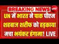 LIVE : UN में भारत ने पाक पीएम Shehbaz Sharif को हड़काया.. मचा भयंकर हंगामा! | Petal Gahlot | UNGA