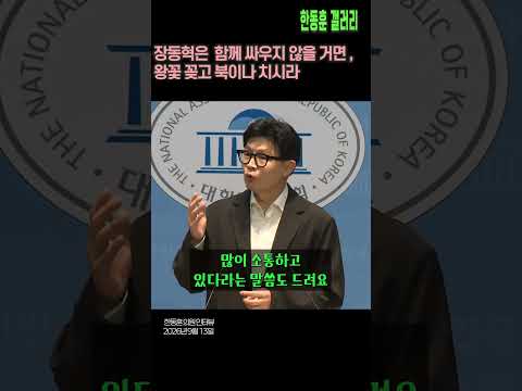 ✅ 장동혁은 <strong>왕</strong> 꽃 꽂고 북이나 치시라  (한동훈 의원 국회 인터뷰 / 2026년 9월 13일)