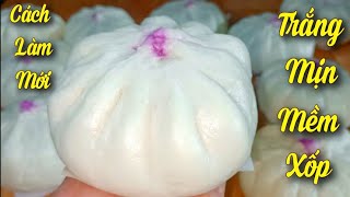 BÁNH BAO/Cách làm BÁNH BAO TRỨNG MUỐI Nhân THỊT Vỏ BÁNH Trắng Tươi Mềm XỐP Bóng Mịn Cực Kì Ngon