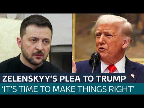 Zelenskyy offers to 'make things right' with Trump after US pulls Ukraine aid | ITV News
