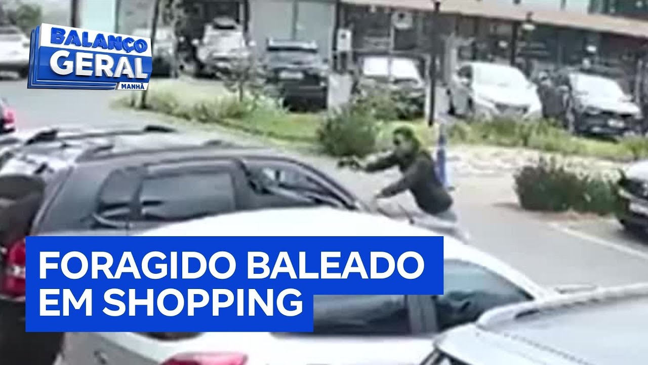 Foragido tenta atropelar policial e é baleado em estacionamento de shopping em São Paulo