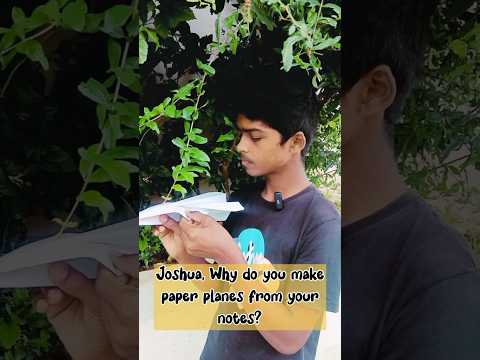 Why do you make paper planes from your notes? ✈️😂 #ytshorts #funny #shorts #englishlanguage