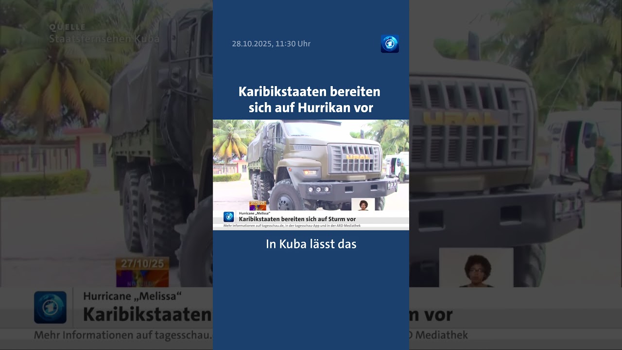 Der Hurrikan „Melissa“ hat schon vor seinem Eintreffen für Schäden gesorgt. hurrikan tagesschau