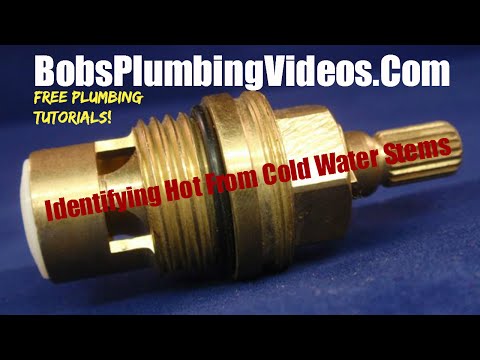 How to Identify Hot From Cold Water Faucet Stems - YouTube