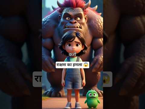 राक्षस का हमला 😱 #shorts #ai #new #story #trending #viral #shortvideo #cartoon #short
