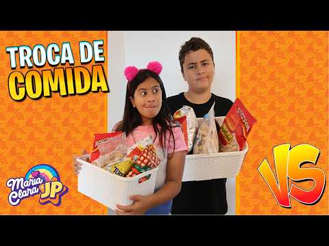 Maria Clara e JP fazem o Desafio da Troca de Comida!