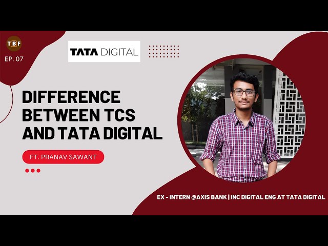 LIKE | SHARE | SUBSCRIBE | KEEP HELPING & MOTIVATINGThis video showcases the personal experiences of Pranav Sawant, a final year BTech - EXTC student at VJTI, Mumbai from his journey of interning at Axis Bank in TY, getting a PPO from Axis Bank as a Digital Product Owner post his summer internship, and finally getting placed at Tata Digital as Digital Engineer. His experiences can help you make some wise decisions, but these experiences need to be taken with the utmost attention. Listen to the recommendations, but always take your final decisions by yourself.Timestamps:
00:00 - Introduction
00:44 - About Pranav Sawant & His Profile
01:14 - Summer Internship at Axis Bank (PPO)
02:53 - Placement at Tata Digital
03:33 - Why Tata Digital?
06:24 - How to crack Tata Digital?
09:45 - Prep Material to refer to
10:43 - CTC
11:31 - Resume Requirement
12:35 - Which Programming Language is the Best?
15:05 - Location
16:29 - Conclusion & SuggestionsAbout Tata Digital:Tata Digital, a Product Development Company (famous for making apps like Tata Neu) is a part of the Tata Conglomerate. There's a difference between TCS and Tata Digital. TCS being a consultancy firm serves its clients and Tata Digital makes apps for common citizens like other Product Development Companies. The Salary and Work Culture at Tata Digital is good as compared to its sister companies. This company is often looked upon as ambitious by many students across India. Tata Digital visits a very handful of campuses every year and selects very few students.Career Portal of Axis Bank:
https://www.axisbank.com/careers#
----
Career Portal of Tata Digital:  (Common Portal for Tata)
https://www.tata.com/careersWatch this video till the end to not miss any important detail. If you are planning to apply to Axis Bank or Tata Digital as a Software Developer or in a similar role, then this is the perfect video for you.Pranav Sawant: https://www.linkedin.com/in/pranav-sawant22/
Email ID: pranavsawant1212@gmail.com
---Find me at:
My Blog Website: https://thebrownfella.com
LinkedIn: https://www.linkedin.com/in/vedant-athavale/
LinkedIn Page: https://www.linkedin.com/company/the-brown-fella/?viewAsMember=true
Instagram: https://www.instagram.com/_an__aesthete/
Twitter: https://twitter.com/thebrownfella_
Portfolio Website: https://vedantathavale.webflow.io/
Email ID: vedantathavale@thebrownfella.comWho am I? (In Brief):A final year (senior) student at VJTI, Mumbai pursuing Electronics and Telecommunications Engineering. Interested in Front End Development, UI/UX, Data Analytics, and Story Telling ofcourse!Note:This video does not intend to compare any companies, organizations, or other institutions out there. This video solely describes the experiences of students applying to some of the companies/colleges out there. Every company/college has its own advantages and a brand name. We do not intend to demean the brand in any way. We respect every company's/college's brand and its legacy.