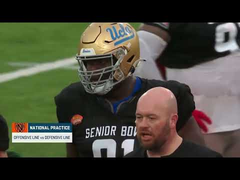D Line vs O Line | Day 2 of Senior Bowl Practice| The New York Jets | NFL video clip