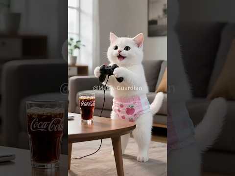 🐱💥🥤 The kitten spilled the cola cup...
