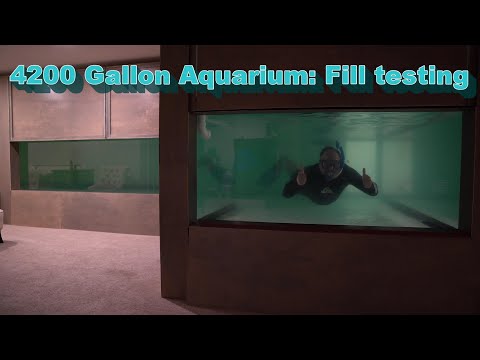 4200 Gallon Aquarium Fill Testing The video today will talk about fill testing the aquarium.  I will go over whys behind fill testing,