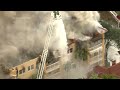 Aerials of large apartment fire in Miami  - 01:01 min - News - Video