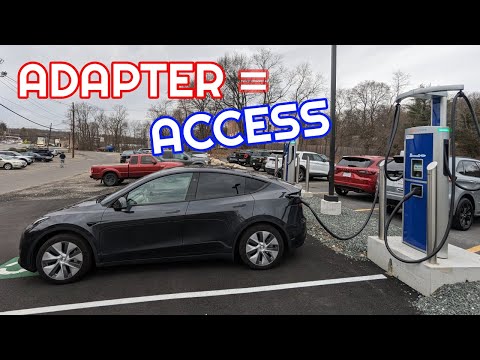 EV BASE CCS1 to Tesla Adapter Review with 2024 Tesla Model Y