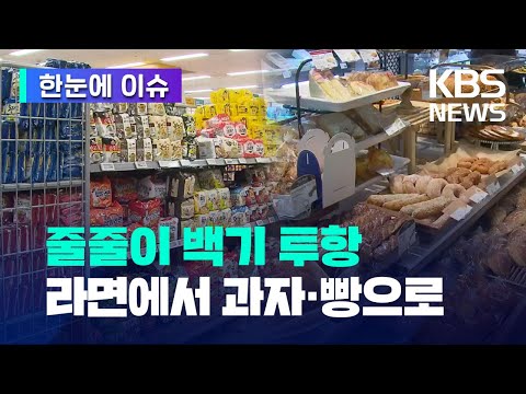 [한눈에 이슈] 줄줄이 백기 투항…라면에서 과자와 빵으로 / KBS 2023.07.01.