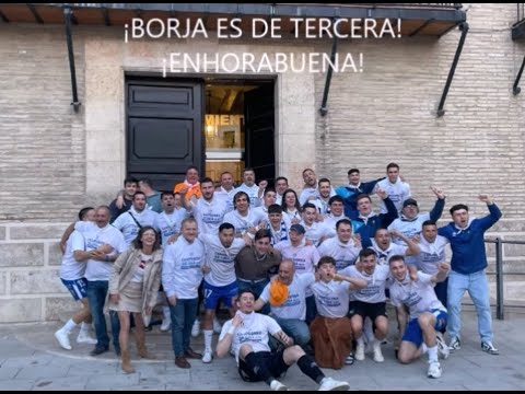 Especial ascenso de la S.D. Borja a Tercera División. Celebraciones y declaraciones de protagonistas. Fuente: YouTube Raúl Futbolero