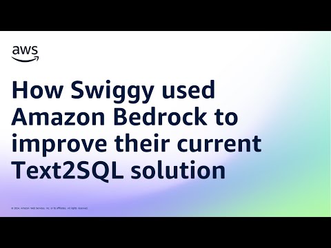 How Swiggy used Amazon Bedrock to improve their current Text2SQL solution | Amazon Web Services