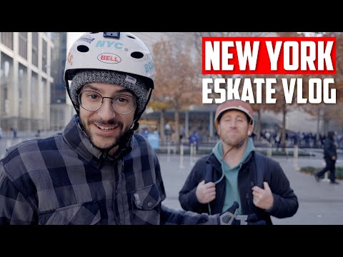 ELECTRIC SKATEBOARDING IN THE MEAN STREETS OF NEW YORK