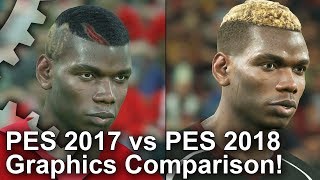 PES 2018 vs PES 2017 Graphics Comparison