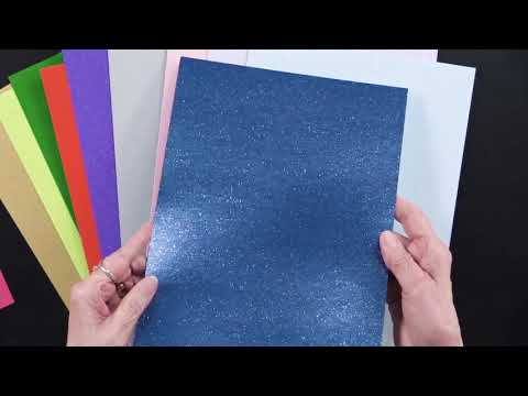 French Blue Stardust Glitter Cardstock, 10 sheets A4