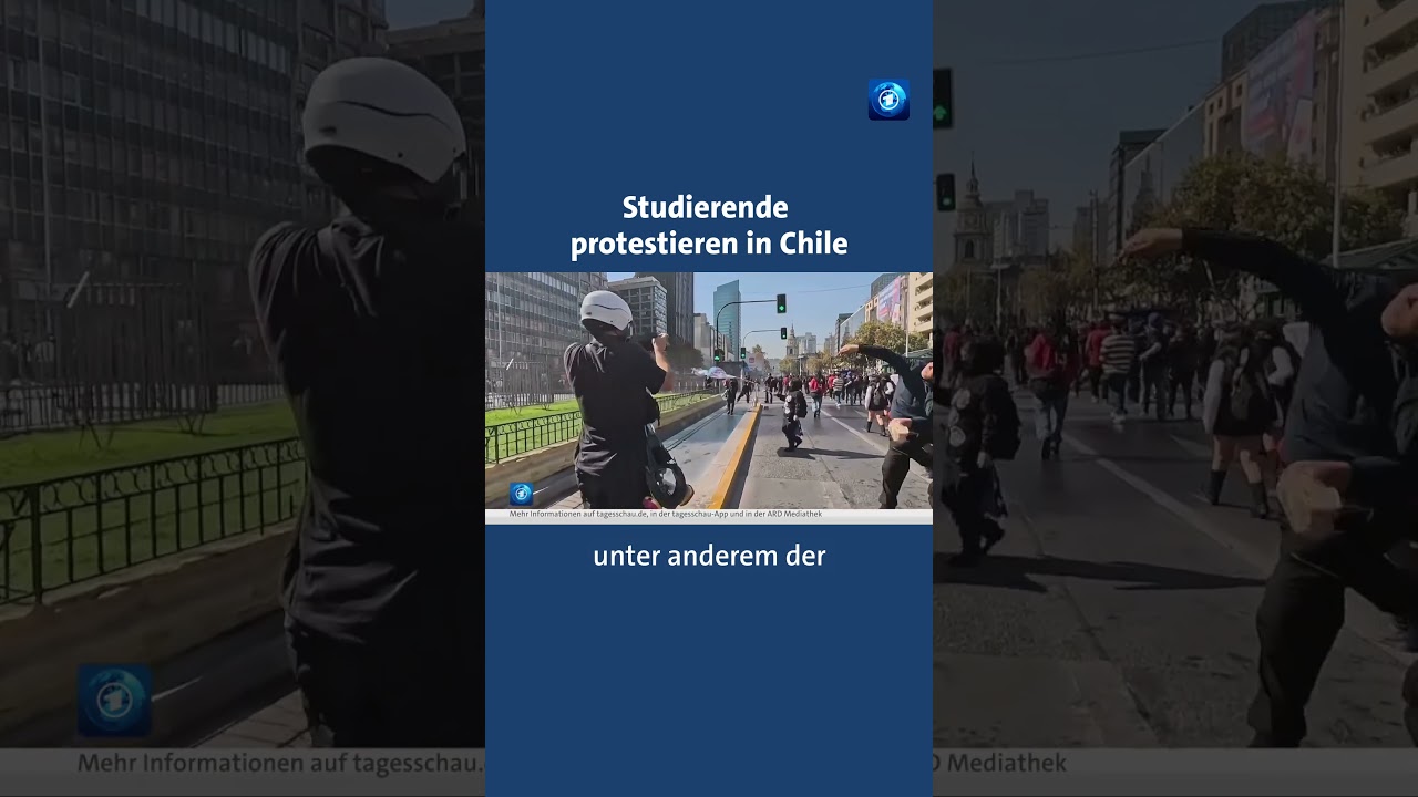 Studierende und Schüler:innen protestieren in Chile tagesschau nachrichten Chile Protest
