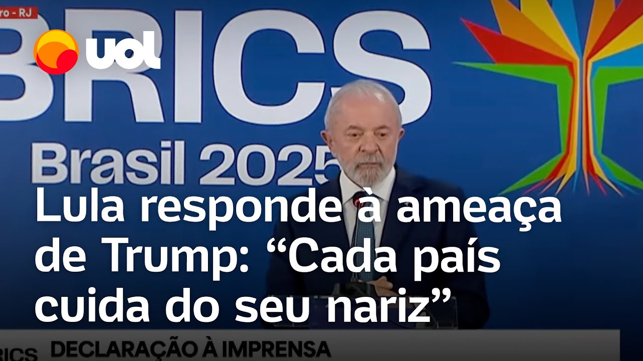 Lula responde ameaça de Trump e fala sobre Bolsonaro Dê palpite na sua vida e não na nossa