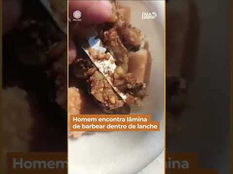 Homem encontra lâmina de barbear dentro de lanche na Índia #FalaBrasil #Shorts