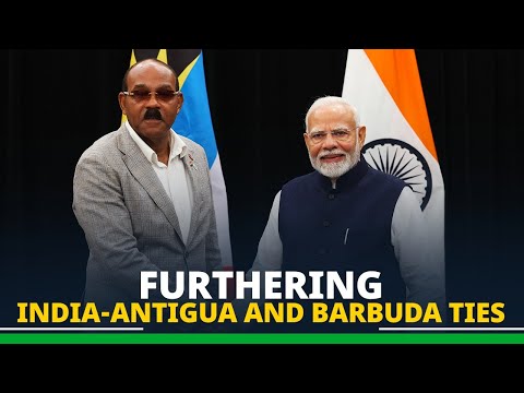 PM Modi holds bilateral meeting with PM Gaston Browne of Antigua and Barbuda