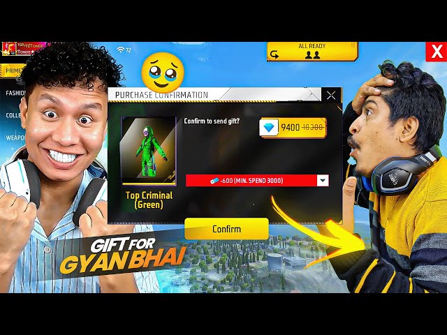 Gyan Bhai back with Headshots 😱 Gifting 10000 💎 Green Criminal- Tonde Gamer