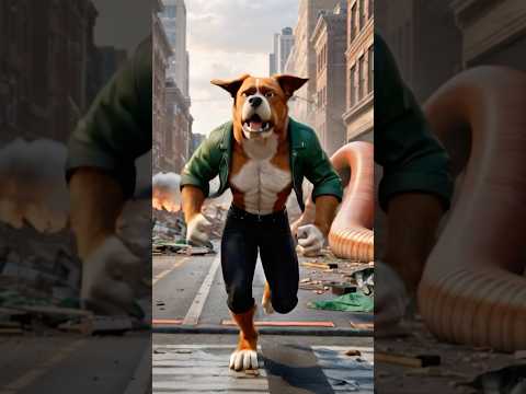 🪱🐶 When Your Puppy Turns Into a Giant Worm 💥 #funny #dog #animation