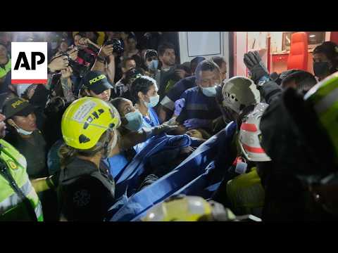 Woman rescued after 36 hours trapped under building after Colombia earthquake